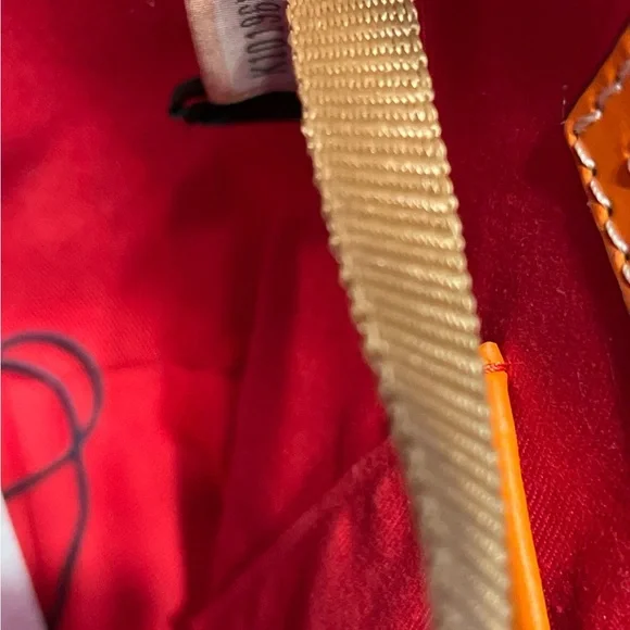 Dooney and Bourke Orange Leather Like New Bag - Picture 6 of 16